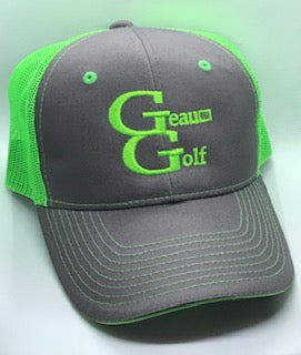 Charchaol Front/Neon Green Back Trucker w/ Green GeauxGolf Logo