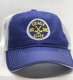 Dad's Cap w/ Club Logo (Royal Blue/White, with Yellow wording)