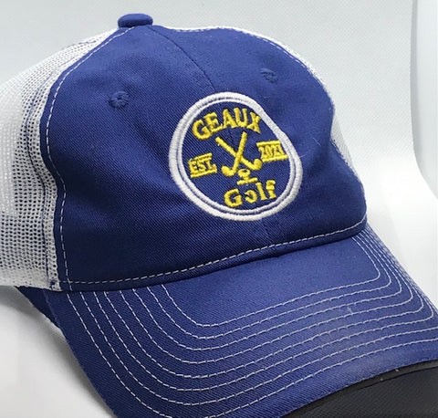 Dad's Cap w/ Club Logo (Royal Blue/White, with Yellow wording)