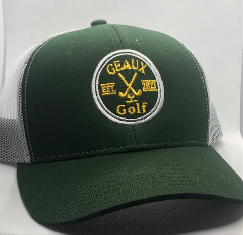 Classic Green/Whtie, Geaux Golf Trucker (Club Logo)